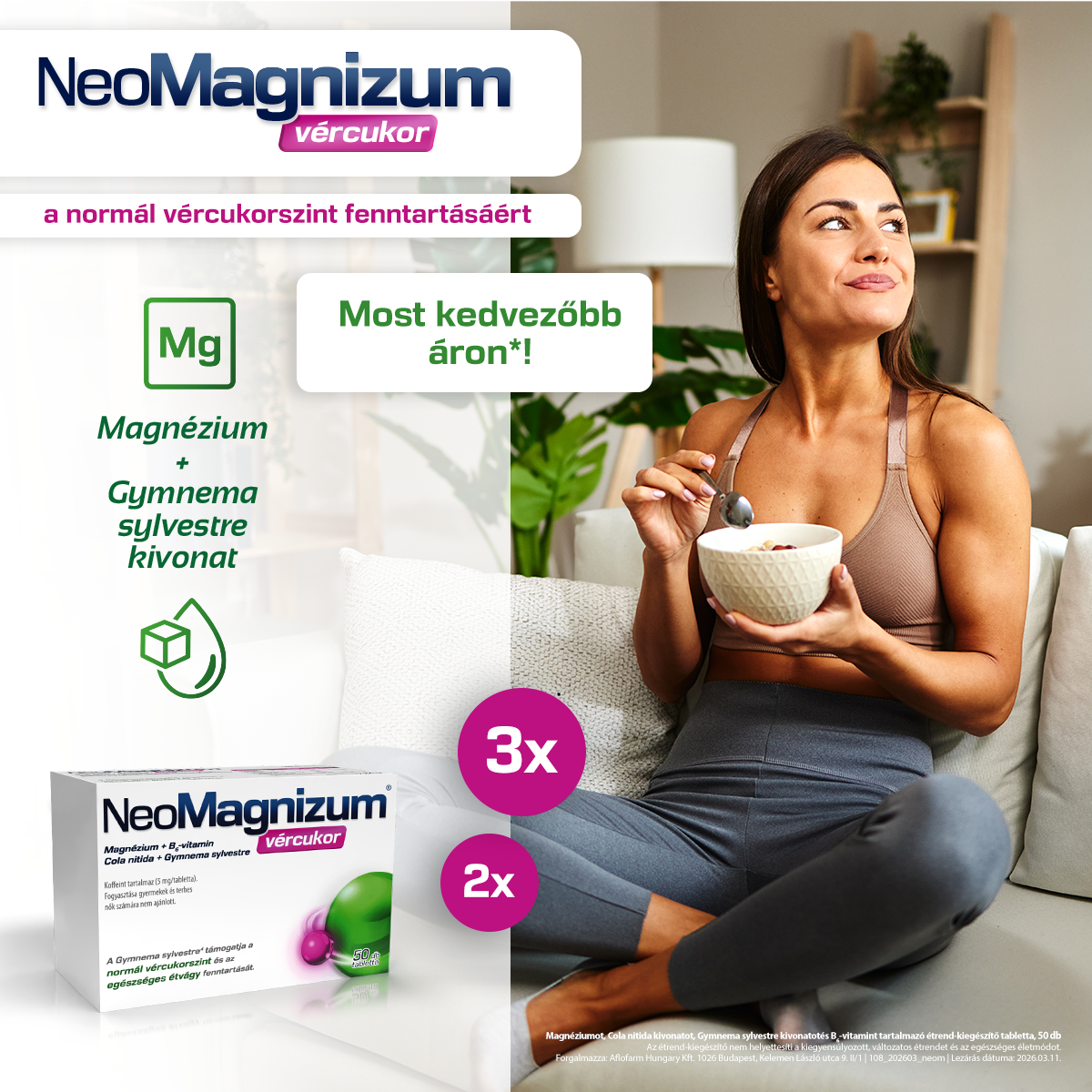 NeoMagnizum VÉRCUKOR 3×50 db-os csomag