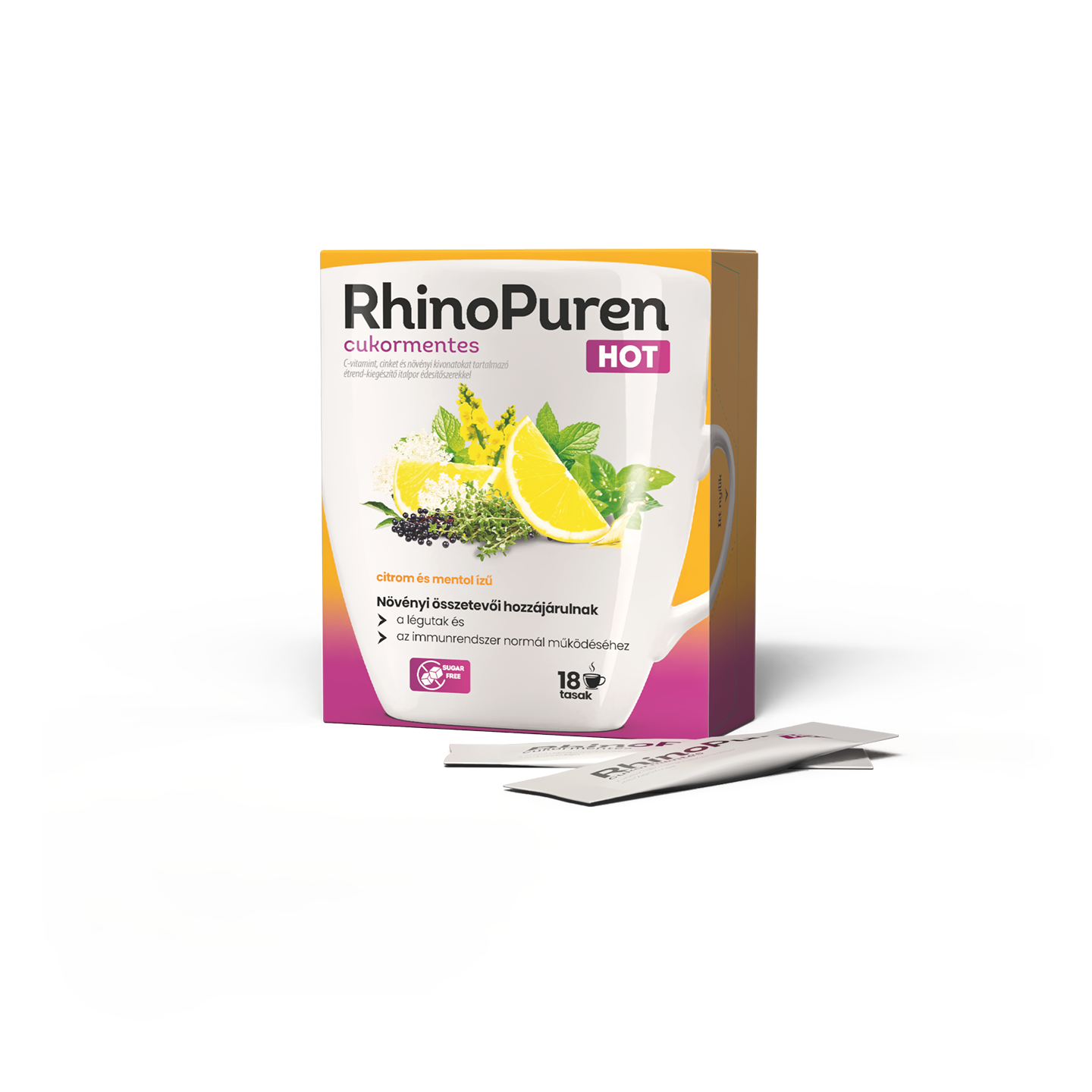 RhinoPuren HOT cukormentes 18 db